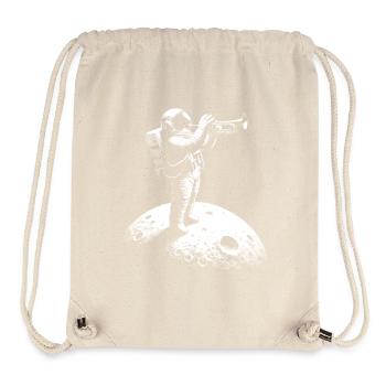 Trompete Astronaut Mond - Stanley/Stella recycelter Gym Bag - Naturweiß - Vorne