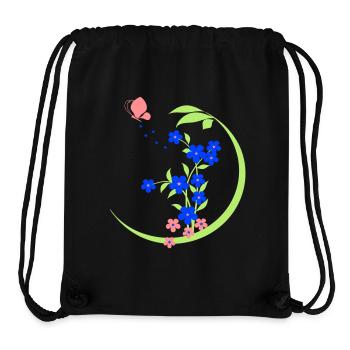 Garden Flowers Butterfly - Stanley/Stella Recycled Gym Bag - black - Front