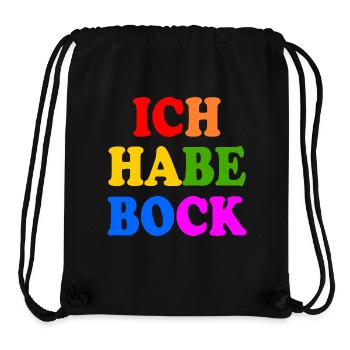 Ich habe bock - Stanley/Stella recycelter Gym Bag - Schwarz - Vorne