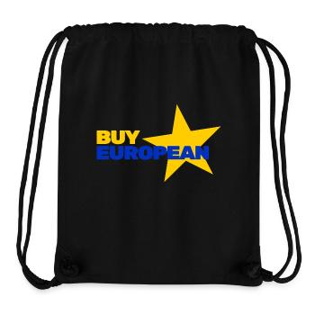 Achetez européen : soutenez l’Europe et boycottez les États-Unis - Sac à cordon recyclé Stanley/Stella - noir - Devant