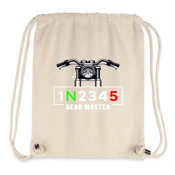 Motorcycle motor-biker Motorcyclist Motorcycle Tour - Stanley/Stella Recycled Gym Bag - natural - Front
