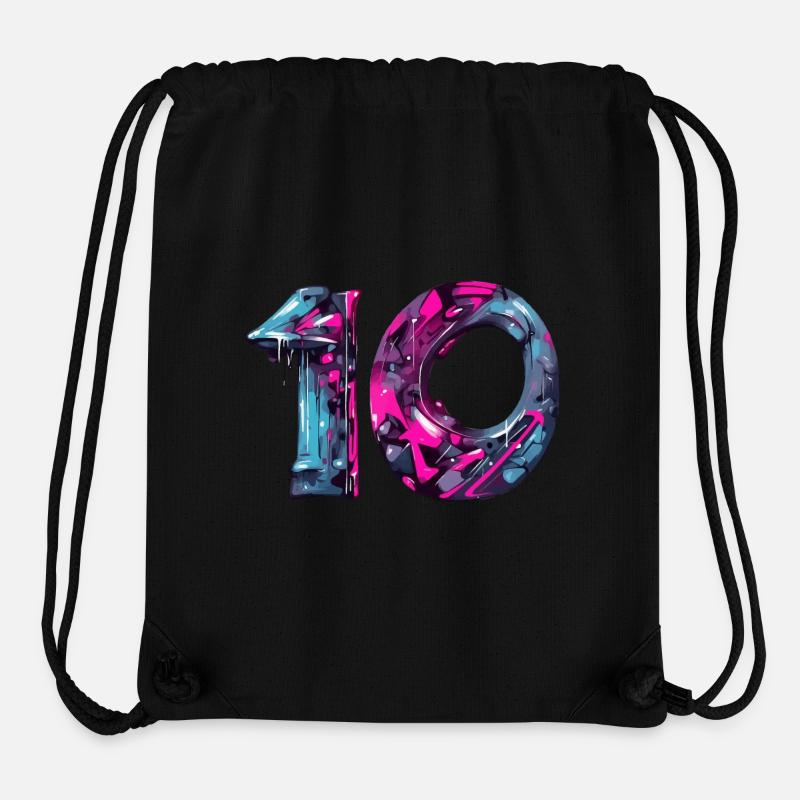 NR. 10 NUMMER 10 COOL 10. GEBURTSTAG - Stanley/Stella recycelter Gym Bag - Schwarz