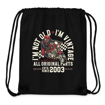 2003 Jahrgang Vintage Motorrad Geburtstag Geschenk - Stanley/Stella recycelter Gym Bag - Schwarz - Vorne