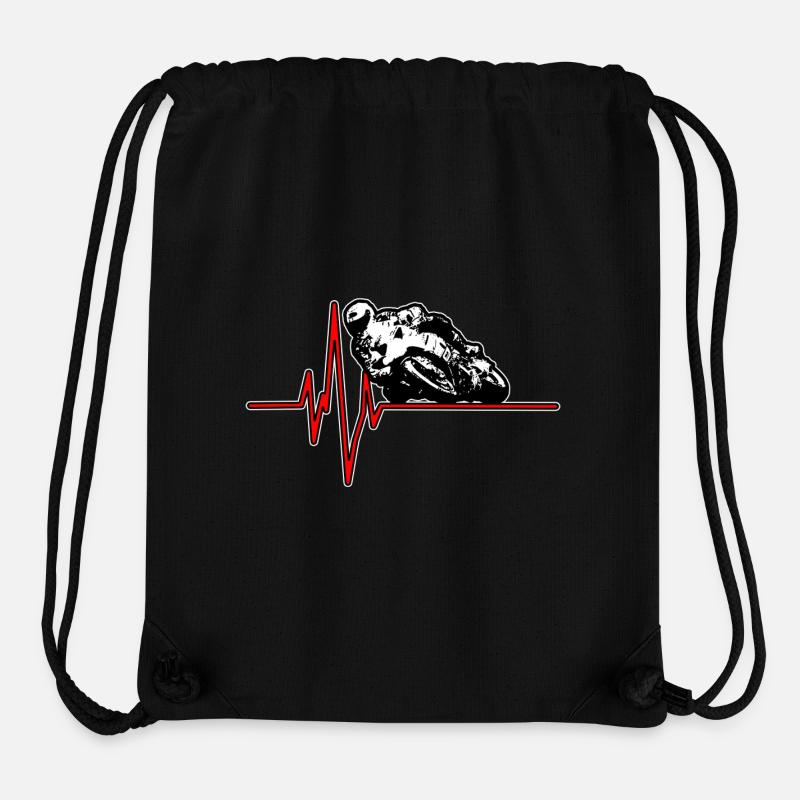 Motorcycle pulse 1 - Stanley/Stella Recycled Gym Bag - black