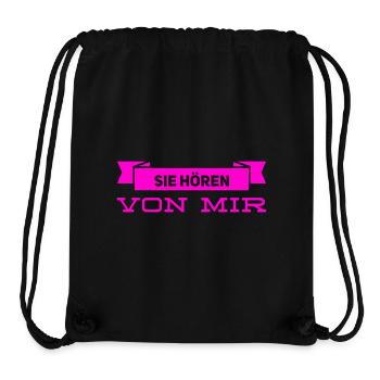 sie hören von mir - Stanley/Stella recycelter Gym Bag - Schwarz - Vorne