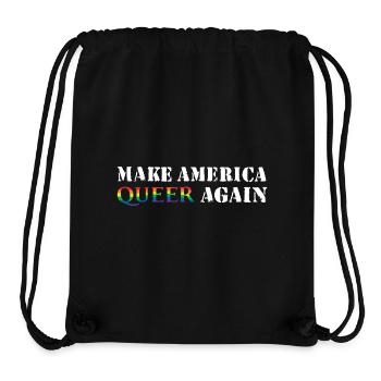 Make America Queer Again - Sac à cordon recyclé Stanley/Stella - noir - Devant