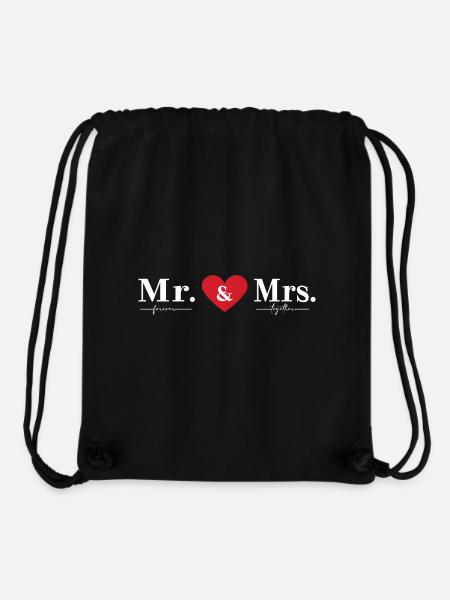 MR & MRS Forever Together - Stanley/Stella recycelter Gym Bag - Schwarz