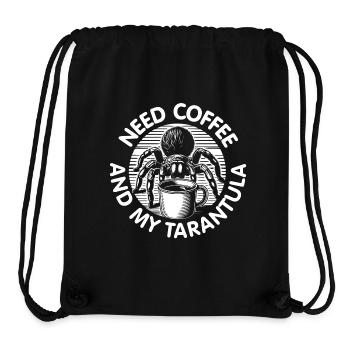 Brauche Kaffee und meine Vogelspinne - Stanley/Stella recycelter Gym Bag - Schwarz - Vorne