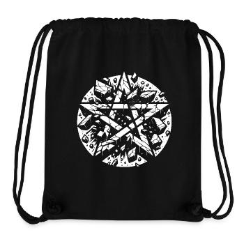 Pentagramme déchiré signe occulte - Sac à cordon recyclé Stanley/Stella - noir - Devant