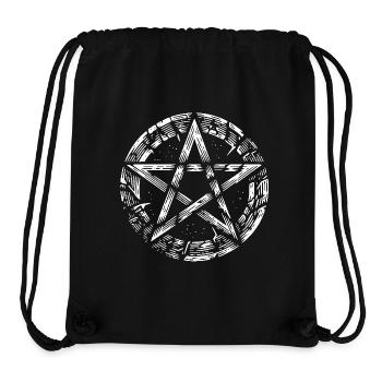 Pentagramme déchiré signe occulte - Sac à cordon recyclé Stanley/Stella - noir - Devant