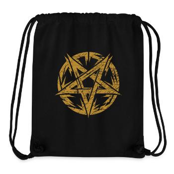 Pentagramme déchiré signe occulte - Sac à cordon recyclé Stanley/Stella - noir - Devant