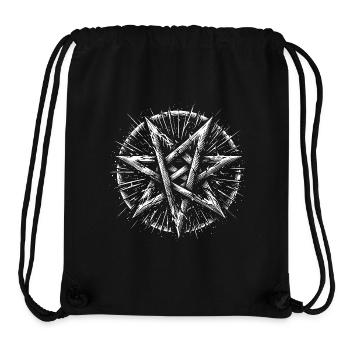 Pentagramme déchiré signe occulte - Sac à cordon recyclé Stanley/Stella - noir - Devant
