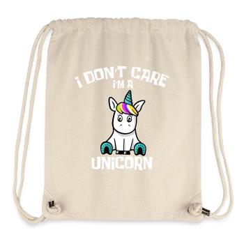 shirt de licorne i dont care im une licorne - Sac à cordon recyclé Stanley/Stella - blanc naturel - Devant