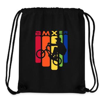 Silhouette de cascades arc-en-ciel BMX - Sac à cordon recyclé Stanley/Stella - noir - Devant