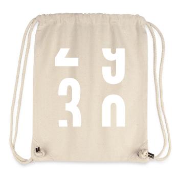 30 Jahre - Stanley/Stella recycelter Gym Bag - Naturweiß - Vorne