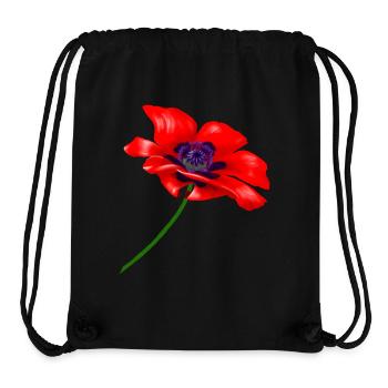 Red poppy blossom,red poppy - Stanley/Stella Recycled Gym Bag - black - Front