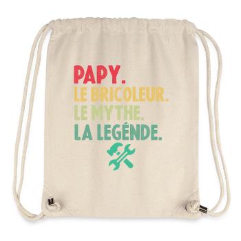 Papy le bricoleur le mythe la légende - Sac à cordon recyclé Stanley/Stella - blanc naturel - Devant