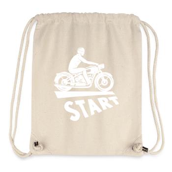 Motorrad, Motorradfan, ich bin Biker - Stanley/Stella recycelter Gym Bag - Naturweiß - Vorne