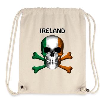 Skull Jolly Roger Pirate Flag Ireland R6Z - Stanley/Stella Recycled Gym Bag - natural - Front