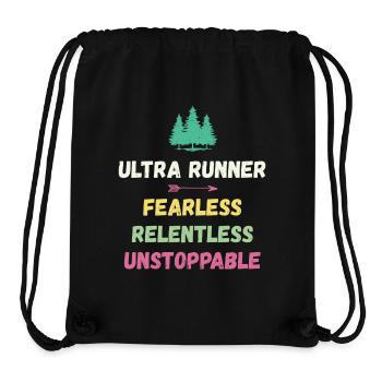 Ultra Runnner - Intrépide. Implacable. Imparable. - Sac à cordon recyclé Stanley/Stella - noir - Devant