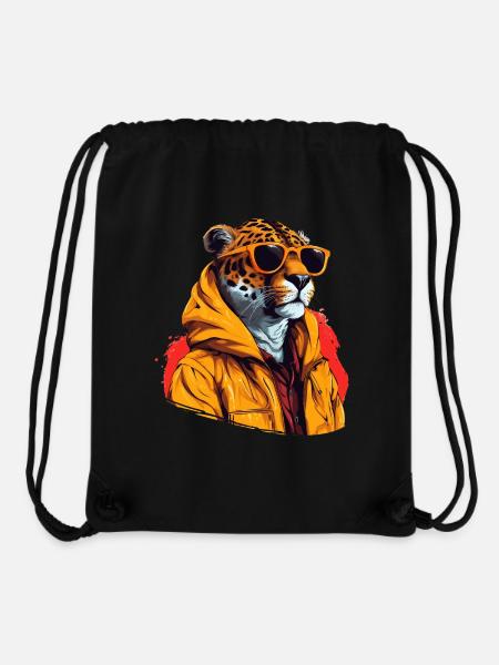 Street style cheetah | Cheetah lovers - Stanley/Stella Recycled Gym Bag - black