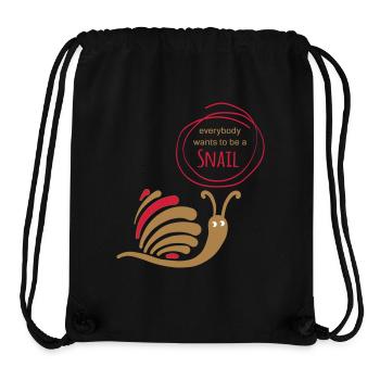Schnecke - Stanley/Stella recycelter Gym Bag - Schwarz - Vorne