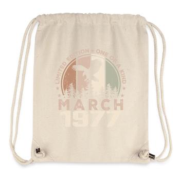 Incomparable since March 1977, 47th Anniversary - Stanley/Stella Recycled Gym Bag - natural - Front