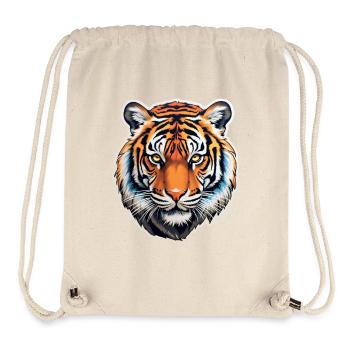 Tête de tigre - Sac à cordon recyclé Stanley/Stella - blanc naturel - Devant
