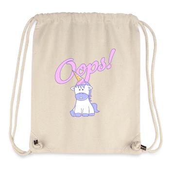 Hoppla, ein Einhorn! - Stanley/Stella recycelter Gym Bag - Naturweiß - Vorne
