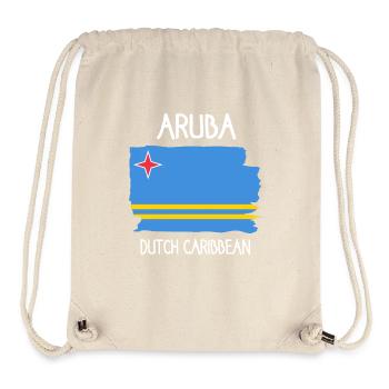 Aruba Flag - Dutch Caribbean - Caribbean - Stanley/Stella Recycled Gym Bag - natural - Front
