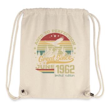 62 years old Aged to perfection born in June 1962 - Stanley/Stella Recycled Gym Bag - natural - Front