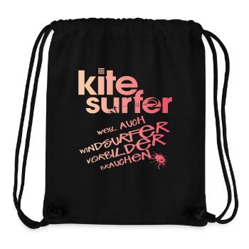 Kitesurfer vs Windsurfer - Stanley/Stella recycelter Gym Bag - Schwarz - Vorne