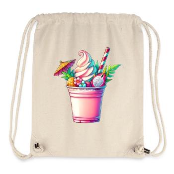 exotische fruchtige Träume:sommerlicher Milchshake - Stanley/Stella recycelter Gym Bag - Naturweiß - Vorne