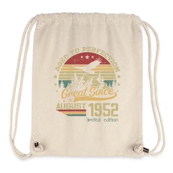 72 years old Aged to Perfection born in August 1952 - Stanley/Stella Recycled Gym Bag - natural - Front