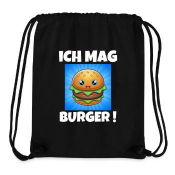 I like burgers, hamburgers, cheeseburgers - Stanley/Stella Recycled Gym Bag - black - Front