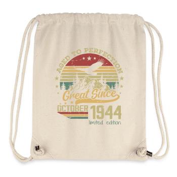 80 Years Old Aged to Perfection Born: October 1944 - Stanley/Stella Recycled Gym Bag - natural - Front