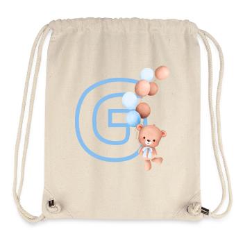 Letter g blue bear - Stanley/Stella Recycled Gym Bag - natural - Front