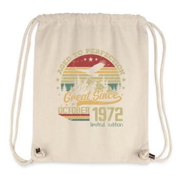 52 years old Aged to perfection born: October 1972 - Stanley/Stella Recycled Gym Bag - natural - Front