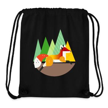 Fuchs Motiv – Ruhe und Natur im geometrischen Stil - Stanley/Stella recycelter Gym Bag - Schwarz - Vorne