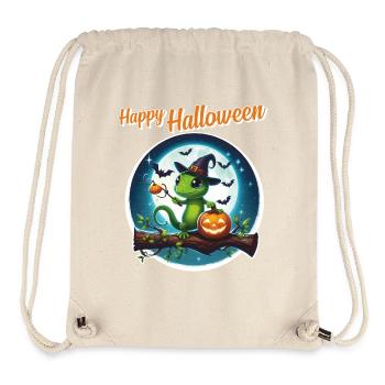 Wizard Gecko - Halloween - Stanley/Stella Recycled Gym Bag - natural - Front