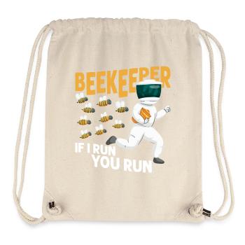 Beekeeper If I Run, You Run Beekeeping Apiarist - Stanley/Stella Recycled Gym Bag - natural - Front