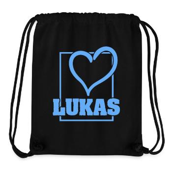 Lukas - Sac à cordon recyclé Stanley/Stella - noir - Devant