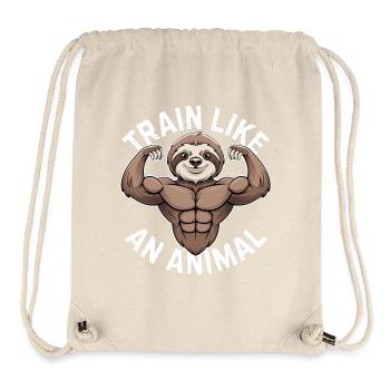 S’entraîner comme un animal : la paresse musculaire - Sac à cordon recyclé Stanley/Stella - blanc naturel - Devant