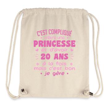Woman Princess Birthday 20 Years - Stanley/Stella Recycled Gym Bag - natural - Front