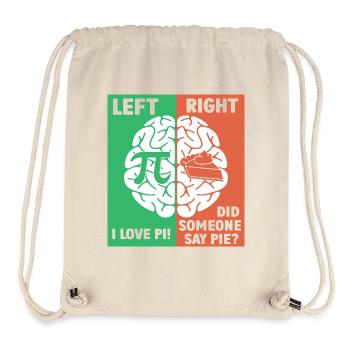 Left Brain Loves Pi, Right Brain Craves Pie - Stanley/Stella Recycled Gym Bag - natural - Front
