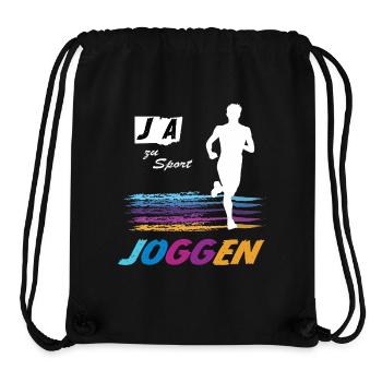 JA zu Joggen & Sport 🏃 Laufsport, Laufen, Running - Stanley/Stella recycelter Gym Bag - Schwarz - Vorne