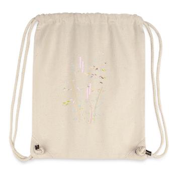Wiesengräser – Zarte Gräser in Pastellfarben - Stanley/Stella recycelter Gym Bag - Naturweiß - Vorne