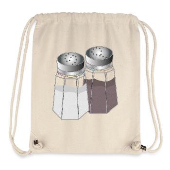 Duo classique sel et poivre – Assaisonnement élégant - Sac à cordon recyclé Stanley/Stella - blanc naturel - Devant