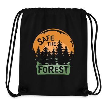 safe the forest - Waldfreunde und Sonnenuntergang - Stanley/Stella recycelter Gym Bag - Schwarz - Vorne