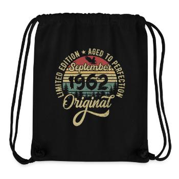 63. Geburtstag September 1962 - 63 Jahre alt - Stanley/Stella recycelter Gym Bag - Schwarz - Vorne